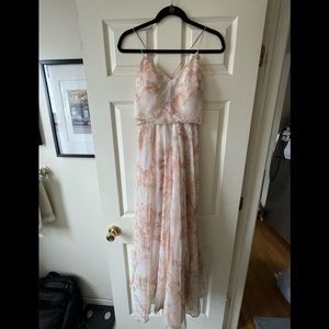Jenny Yoo Collection Bridesmaid Dress Size 2 Peach/Light Pink Floral